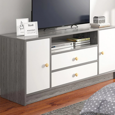 電視櫃 灰色 客廳收納櫃, 120cm, 1個