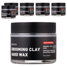 GRAFEN 12H 持久強力定型硬泥髮蠟 75ml, 6罐