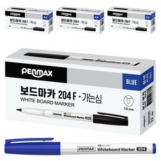 PENMAX 細字白板筆 204F, 藍色, 48個