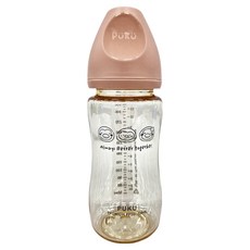 PUKU 藍色企鵝 飽飽歐蕾PPSU寬口奶瓶 330ml, 霧粉色, 1個