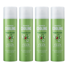 도루코 쿨링 프로즌 아보카도 쉐이빙폼, 250ml, 4개