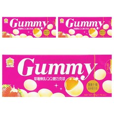 義美 QQ糖巧克球 草莓煉乳, 50g, 3盒