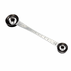 Inglow 附刻度雙面量匙 銀色, 1個