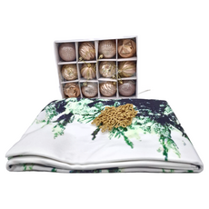 聖誕樹造型掛布 8入組 聖誕燈串 聖誕節裝飾 聖誕裝飾球, 1組