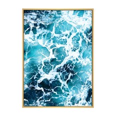 浪花 掛畫, 木色