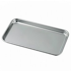 echo 不鏽鋼長型托盤 簡約設計 易於清潔 多功能用途, 銀色, 10.5 x 19.5 x 1.5cm, 3入