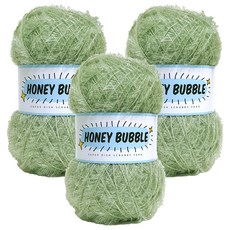 니뜨 허니버블 수세미 뜨개실 90g, 3개, 29민트그린