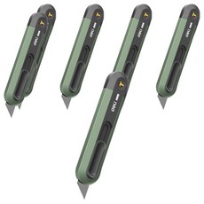 델리 홈시리즈 ABS 안전 블랙 컷터 T형 컷터날 HT4008, 그린, 6개