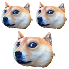 x-dolls 3D 車用頸枕, XD101T (DOGE柴犬), 3個