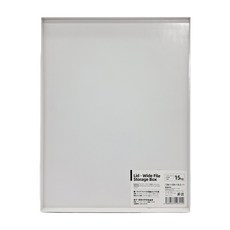 SHIMOYAMA 可附輪防塵蓋 面寬25cm文件儲物收納盒用, 灰白色, 1個