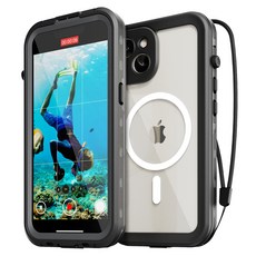 SINJIMORU MagSafe 全包覆 360度 Water-lock 防水殼 手機防水袋, iPhone 14 Plus, 1個