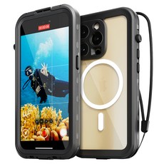 SINJIMORU MagSafe 全包覆 360度 Water-lock 防水殼 手機防水袋, iPhone 14 Pro Max, 1個