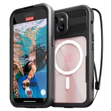 SINJIMORU MagSafe 全包覆 360度 Water-lock 防水殼 手機防水袋, iPhone 15, 1個