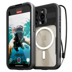 Magsafe全包覆360度防水鎖防水手機殼手機防水包, iPhone 15 Pro, 1個