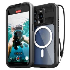 SINJIMORU MagSafe 全覆蓋 360度 Waterlock 防水殼 手機防水袋, iPhone 15 Pro Max, 1個