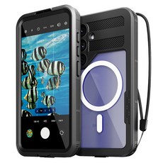 신지모루 맥세이프 풀커버 360도 워터락 방수케이스 핸드폰 방수팩, 갤럭시 S24, 1개