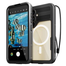 SINJIMORU MagSafe 全包覆 360度 Water-lock 防水殼 手機防水袋, Galaxy S24 Plus, 1個