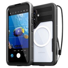 SINJIMORU MagSafe 全包覆 360度 Water-lock 防水殼 手機防水袋, Galaxy S25, 1個