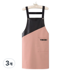 데이소이 사선 디테일 주방 앞치마 ONE SIZE, 03 살구, 3개