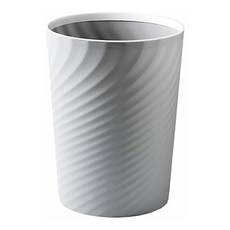 Life+ 北歐ins風 創意時尚波紋壓圈無蓋垃圾桶 10L, 22.5 x 28.5 x 18.5cm, 質感灰