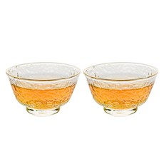 다도 내열유리 예쁜 골드라인 금빛 가을찻잔 70ml S210-5, 투명, 2개