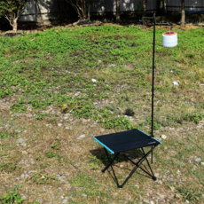 TREEWalker 雙掛勾二用燈架, 鋁合金材質, 總長約100cm, 可插入土裡, 1組, 黑