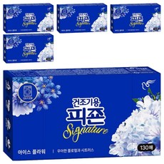 碧珍 烘衣機專用衣物柔軟香氛紙 經典冰花香 正品, 130入, 5個