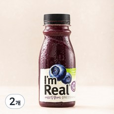 아임리얼 블루베리 주스, 190ml, 2개