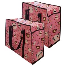 Angela Home 插畫防水帆布袋 拉鍊款 70 x 70 x 30cm, 2個