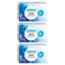 sodasan 蘇達桑 衣物去漬潔衣皂，輕鬆去除髒污，溫和清潔, 100g, 3個