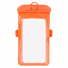 GoPeaks 6.4吋深度耐壓30米手機觸控防水袋 掛繩臂帶兩用 T35N 18 x 10.5cm, 橘色, 1個