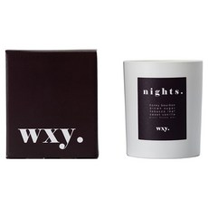 wxy. 經典蠟燭, nights 波本酒 + 菸草, 200g, 1個