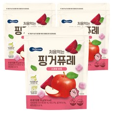 베베쿡 유아용 처음먹는 핑거퓨레 사과와 비트, 16g, 3개