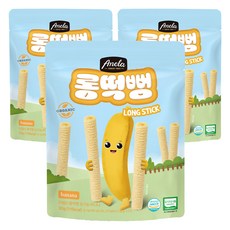 Anela 米米樂長棒, 3包, 30g, 香蕉口味