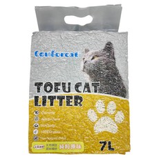 元氣家族 天然豌豆凝結貓砂, 7L, 豆腐貓砂, 檸檬味, 除臭, 1袋, 純粹原味