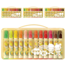 SIMBALION 雄獅 CFM 新功夫鴨彩色筆 外盒顏色隨機, 24色, 4盒