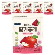 베베쿡 유아용 처음먹는 핑거퓨레 사과와 비트, 16g, 6개