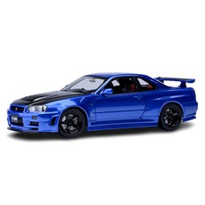 AUTOart Nissan Skyline Nismo R34 GT RZ TUNE 模型車 AA774603BL, 藍色, 1個