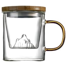 觀山 泡茶杯, 350ml玻璃杯, CAKN0159M, 1個