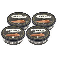 chocolatos 芝莉 迷你捲心酥 黑巧克力 罐裝, 190g, 4罐