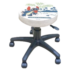 收納王妃 迪士尼可調式滾輪圓椅, 黑色 + 白色 + 藍色, 1個