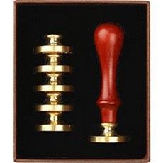 Mihwabujang 封蠟印章手柄 + 30mm印章頭 6件組, 1套, 06 鯨魚之夢