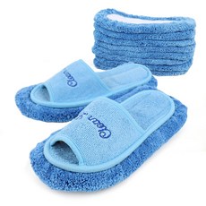 Lifun 超細纖維清潔室內鞋開花+補充5雙, 藍色