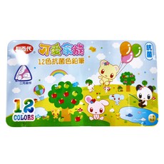 LIBERTY 利百代 可愛家族抗菌色鉛筆, 12色, 1盒