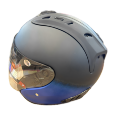 普通型露臉式機車用安全帽 黑藍色 L 輕量透氣舒適, 1個