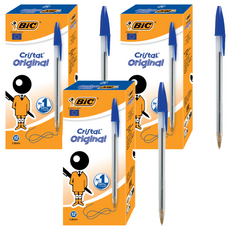 BIC 比克 晶鑽原子筆 1mm, 36個, 藍色
