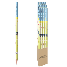 deLi 得力 學生/兒童 書寫鉛筆 三角桿 寫字筆 蠟筆小新聯名款 LB901, 黃色 + 藍色, 30支