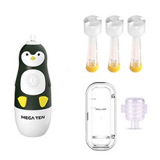 MEGA TEN Kids Sonic 基本款企鵝 + 基本款替換刷頭 2入 + 收納盒 + 刷頭蓋 牙刷組, MB-KS6008P, 企鵝