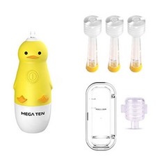 MEGA TEN 兒童音波基本款鴨子電動牙刷機 + 基本款補充刷頭 2入 + 收納盒 + 刷頭蓋, MB-KS6008D, 1組