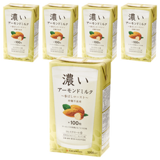 筑波乳業 杏仁飲 香濃烘烤風味 無糖, 5個, 1L